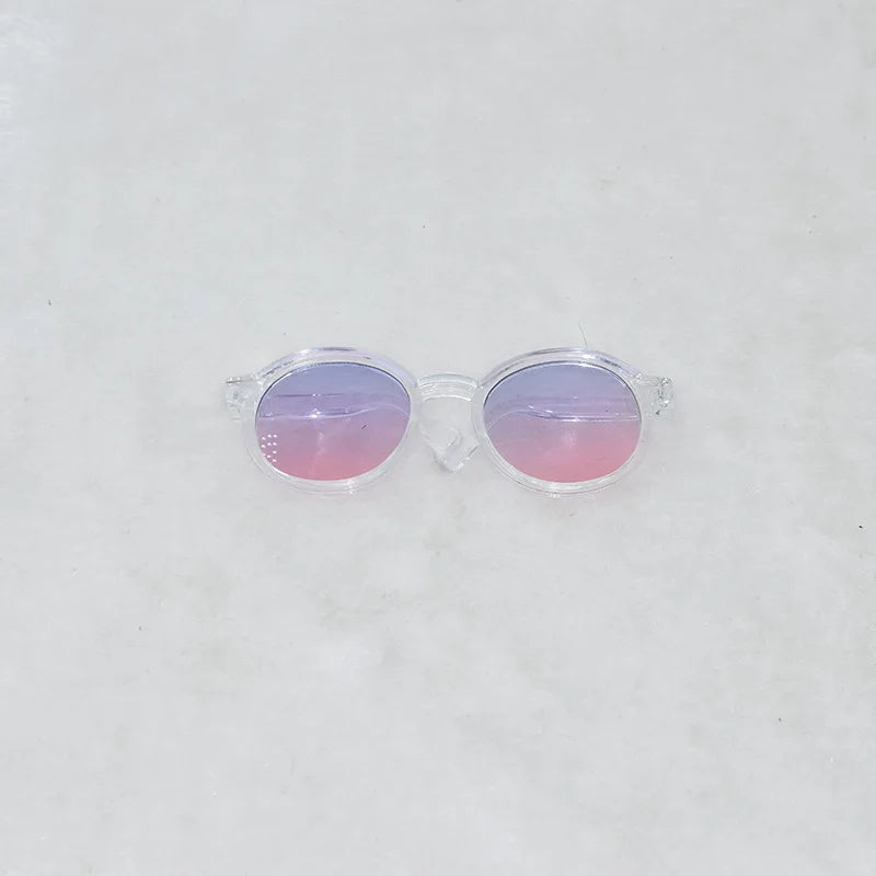 BubuCentral Mini Transparent Glasses | 6.5 cm Plastic Sunglasses for 15–17 cm Art Toys & Plush Figures
