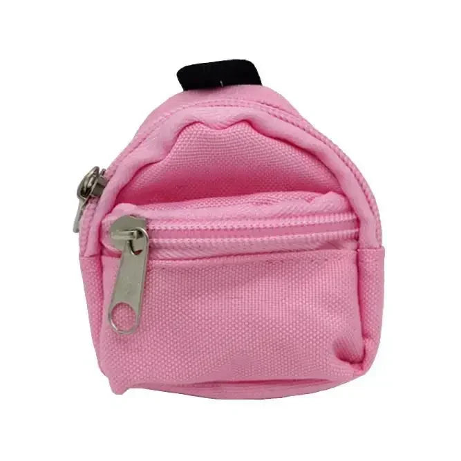 BubuCentral Mini Double-Zipper Backpack | Canvas School Bag & Coin Purse for 20 cm Dolls, Blythe & 1/6 BJD Figures