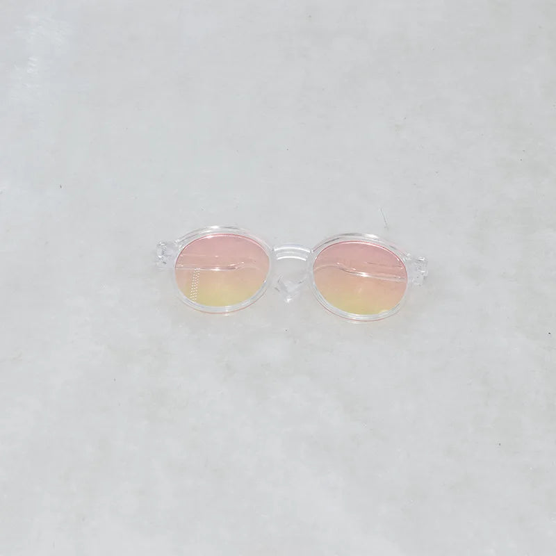 BubuCentral Mini Transparent Glasses | 6.5 cm Plastic Sunglasses for 15–17 cm Art Toys & Plush Figures