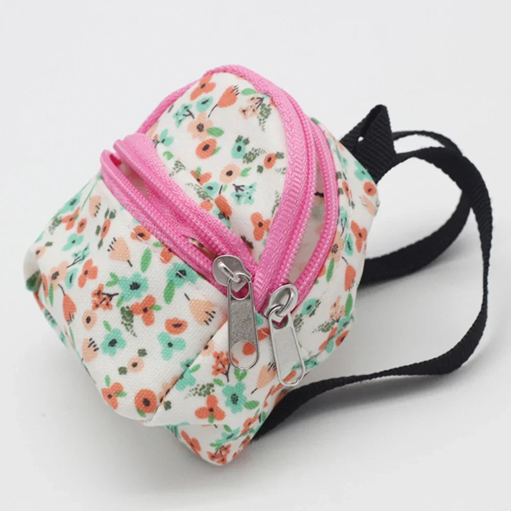 BubuCentral Mini Canvas Backpack | Cute Pet Carrier Bag for 15–17 cm Art Dolls & Collectible Figures (No Doll)