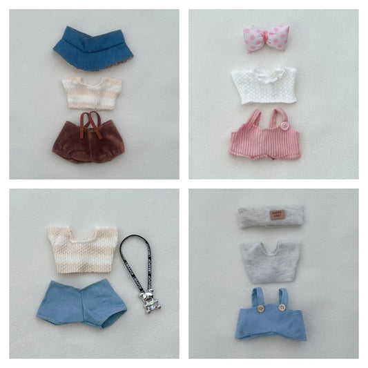 BubuCentral DIY Fashion Set | 15–17 cm Collectible Doll Clothes Bundle – Cute Skirts & Pants Outfit for Plush Figures (No Doll)