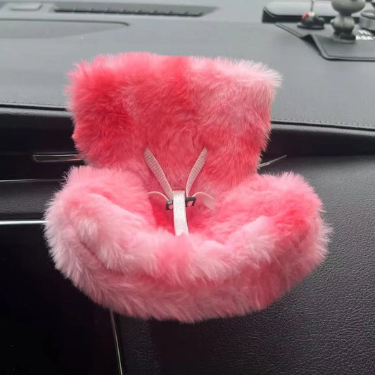 BubuCentral Mini Plush Safety Seat | Cute Car Display Chair for 15–17 cm Collectible Dolls – Kawaii Display & Air Freshener Accessory (No Doll)