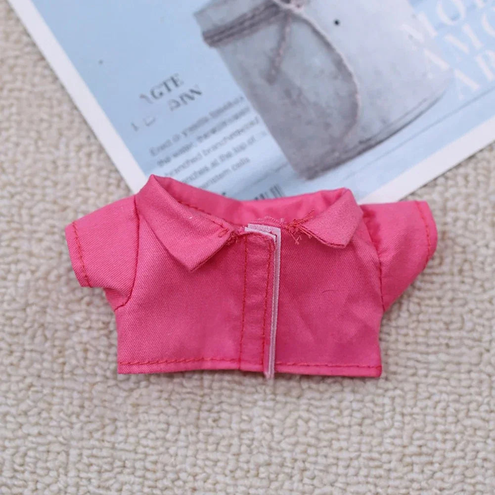 BubuCentral Summer Leisure T-Shirt | Cute Mini Plush Outfit for 17 cm Art Toys & Collectible Dolls (No Doll)