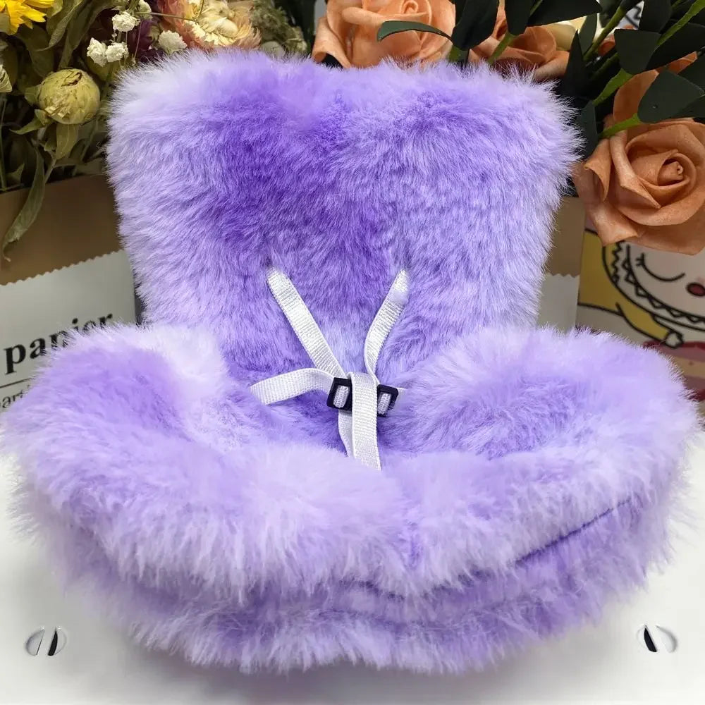 BubuCentral Mini Plush Safety Seat | Cute Car Display Chair for 15–17 cm Collectible Dolls – Kawaii Display & Air Freshener Accessory (No Doll)