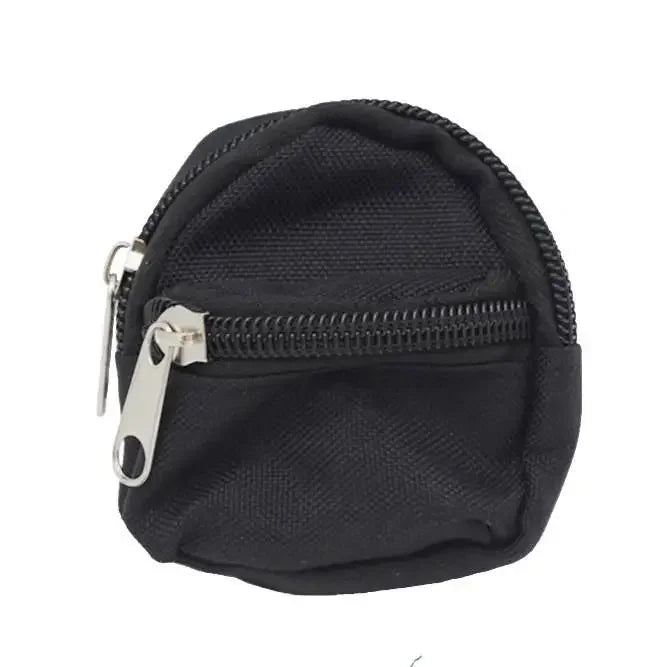 BubuCentral Mini Double-Zipper Backpack | Canvas School Bag & Coin Purse for 20 cm Dolls, Blythe & 1/6 BJD Figures