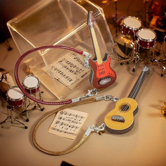 BubuCentral Mini Music Club Set | Guitar & Piano Accessories for 15–17 cm Art Toys & Collectible Figures – Trendy Display Gift (No Doll)
