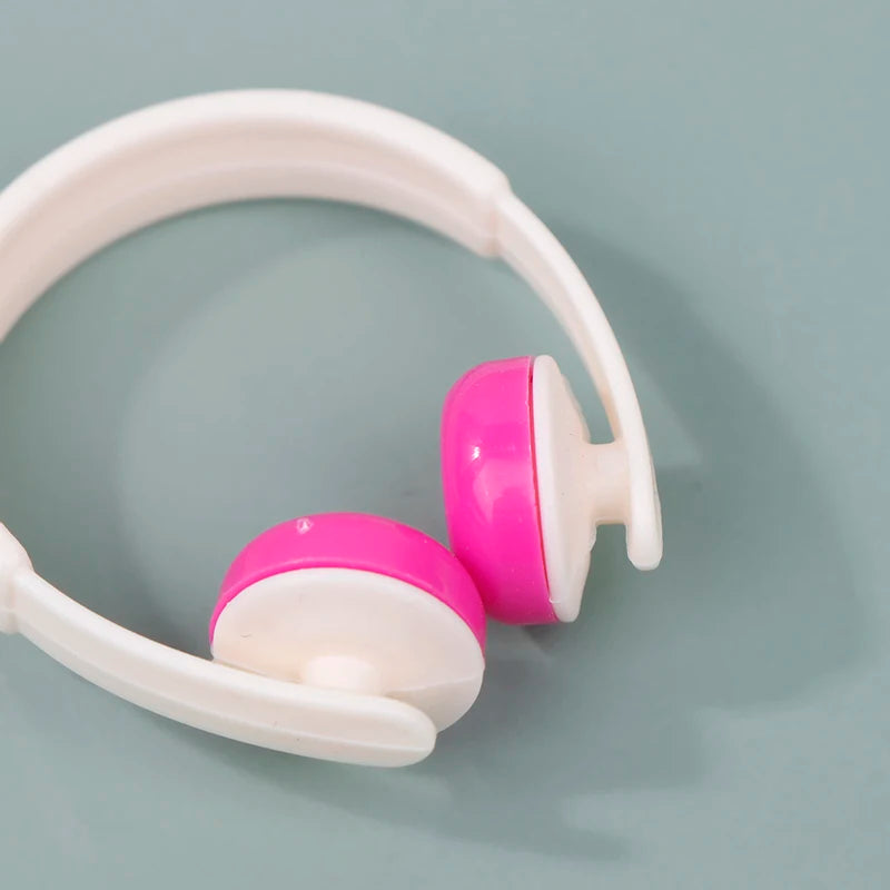 BubuCentral Mini Headphones Set (5 pcs) | 1:12 Dollhouse Accessories for Dolls & Mini Figures – Tiny Earphones Decoration Props